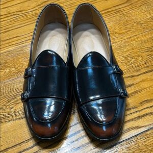 Unbranded men’s slip in loafers. Buckle detail.  Great condition. Size 10.